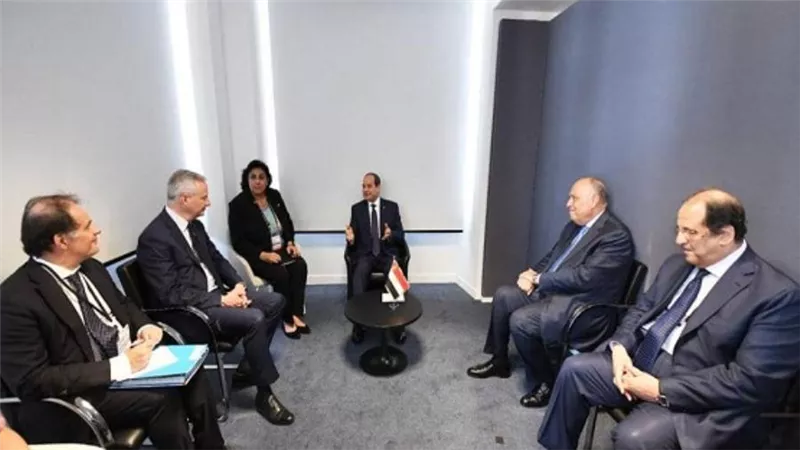 الرئيس السيسي يلتقي «لومير» ويؤكد التطلع لتطوير آفاق التعاون المشترك مع فرنسا