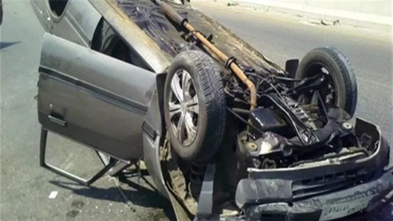 إصابة 7 أشخاص بحادث انقلاب سيارة بالطريق الصحراوي في أطفيح