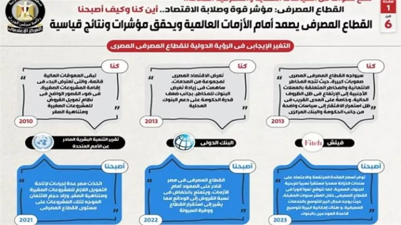 القطاع المصرفي يصمد أمام الأزمات العالمية ويحقق مؤشرات ونتائج قياسية (إنفوجراف)