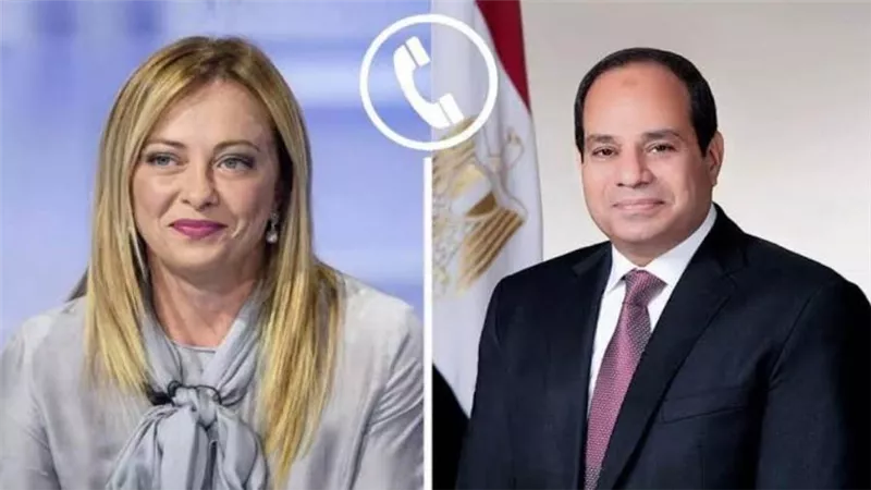 بحث المستجدات الإقليمية والدولية| السيسي يتلقى اتصالا هاتفيا من رئيسة وزراء إيطاليا
