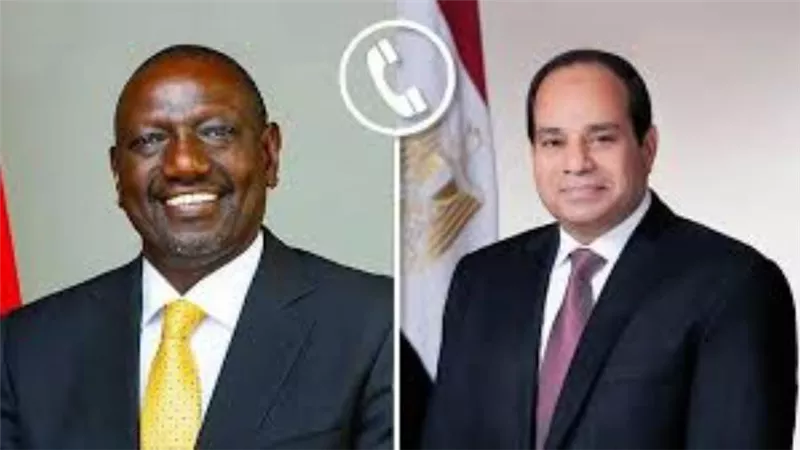 الرئيس عبد الفتاح السيسي يتلقى اتصالاً هاتفياً من نظيره الكيني 