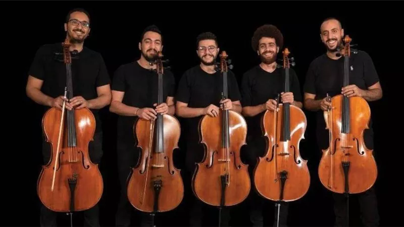 مجموعة التشيللو ونسمة ولينا فى المحكى ومواويل بالخارجى