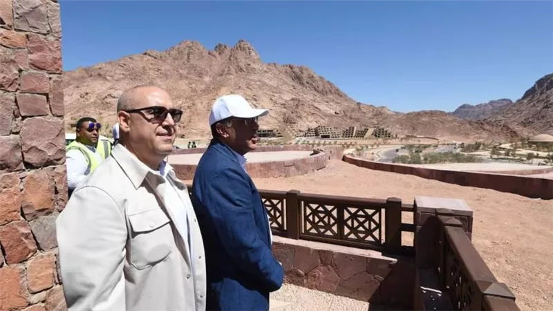 رئيس الوزراء يتفقد مشروع إنشاء المنتجع السياحي الجبلي بسانت كاترين
