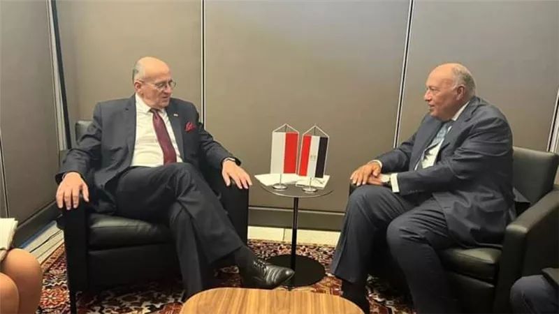 وزير الخارجية يبحث مع نظيره البولندي تعزيز أوجه العلاقات الثنائية