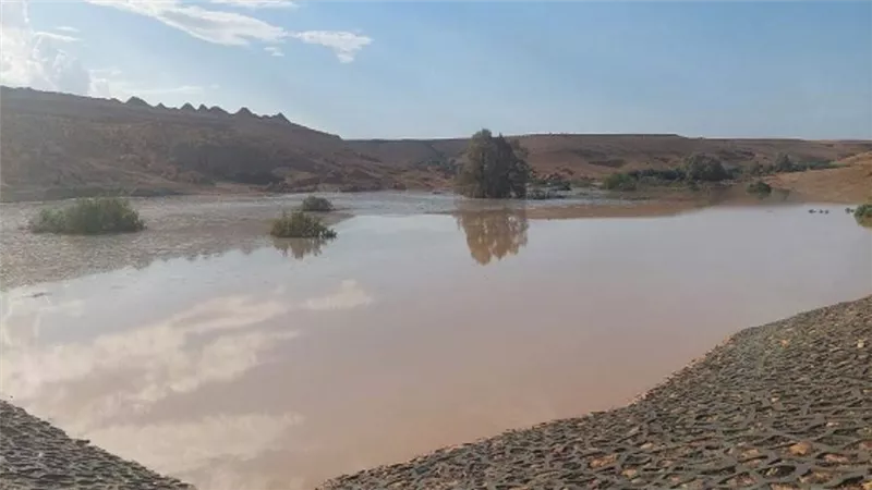 بعد سيول مطروح.. الري: نجاح سد وادي إسماعيل في حجز 175 ألف متر مكعب من المياه (صور)