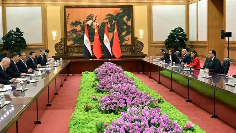 الرئيس الصيني يستقبل رئيس الوزراء بقاعة الشعب الكبرى