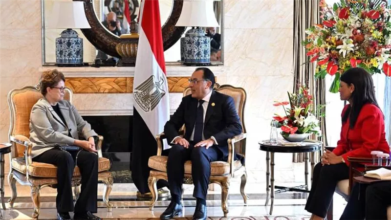  رئيس الوزراء يلتقي رئيسة بنك التنمية الجديد التابع لتجمع 