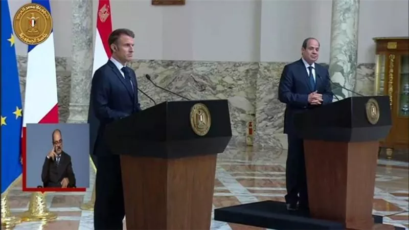 اتفاق مصري فرنسي على أهمية حل الدولتين وبذل الجهود لاحتواء الأزمة في غزة