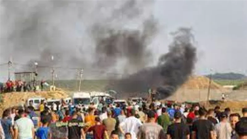 انفجار هز المنطقة.. شاهد لحظة استهداف المستشفي المعمداني في غزة |فيديو