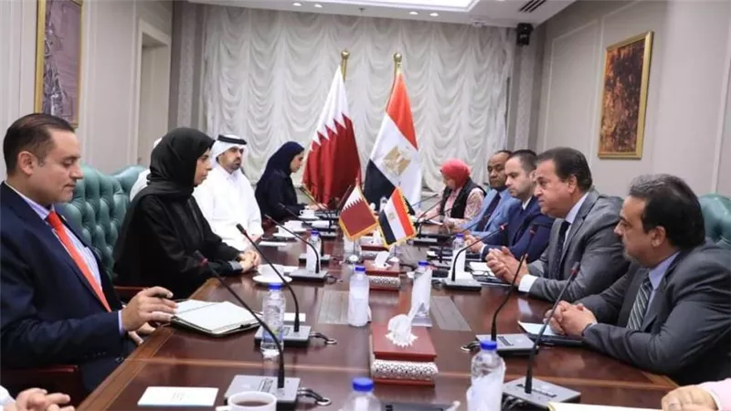  وزير الصحة يستقبل وزيرة التعاون الدولي بقطر لبحث دعم الأشقاء الفلسطينيين في قطاع غزة