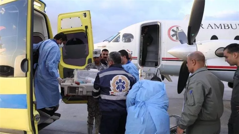 الصحة: الإسعاف الطائر ينقل 12 طفلا من الأطفال الفلسطينيين المبتسرين إلى مستشفى العاصمة الإدارية الجديدة 