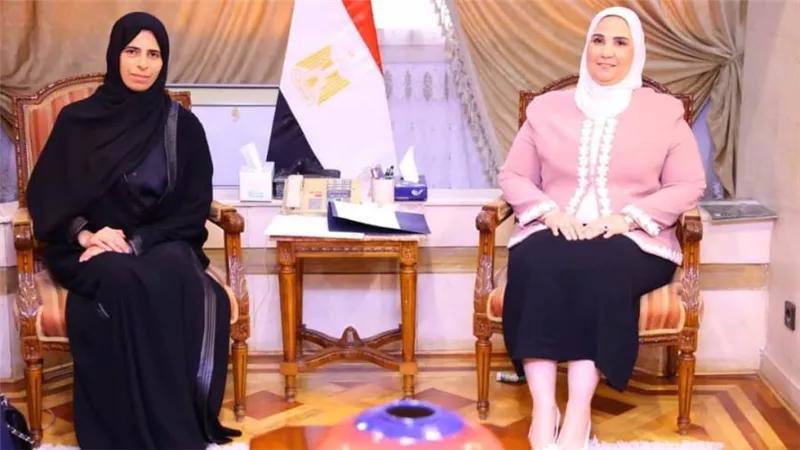 وزيرة التضامن تستقبل وزيرة الدولة للتعاون الدولي بقطر لمناقشة سبل تنسيق الجهود لإيصال المساعدات الإنسانية المقدمة من قطر للأشقاء الفلسطينيين في غزة 