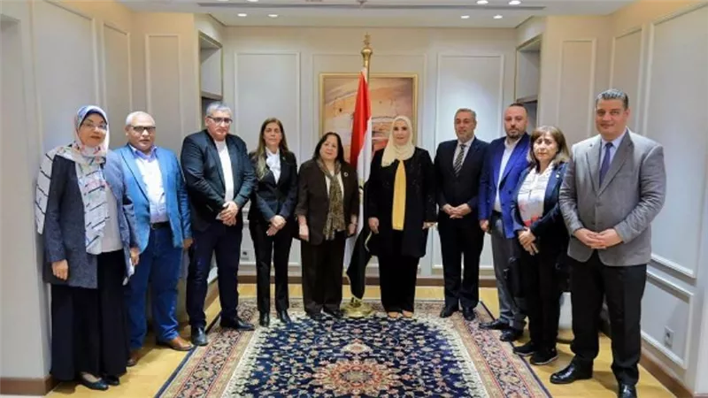 وزيرة التضامن تستقبل وزيرة الصحة الفلسطينية (صور)