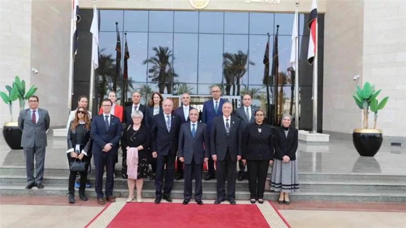 وزير العدل يستقبل رئيسي المحكمتين الدستوريتين المصرية والمجرية