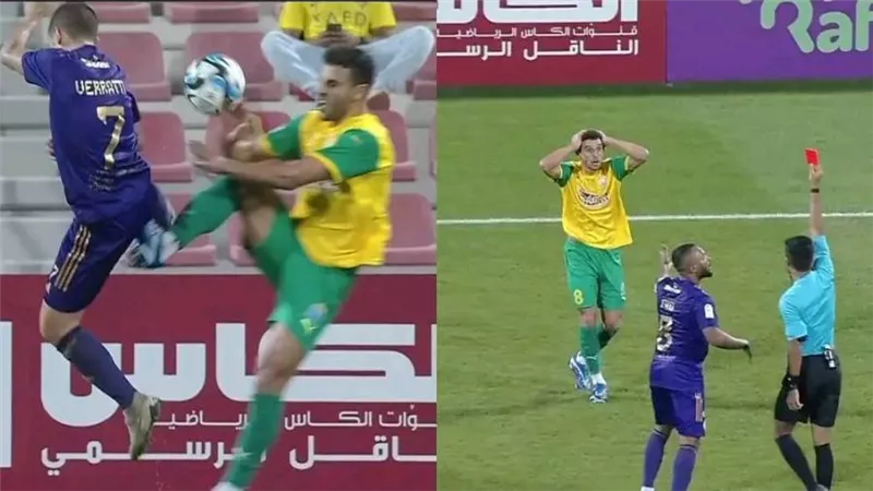 حمدى فتحي يتعرض للطرد مع الوكرة في مواجهة العربي بالدوري القطري