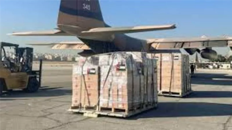 مطار العريش يستقبل 4 طائرات تحمل 58 طنا مساعدات لغزة