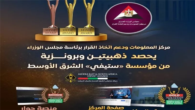 «معلومات الوزراء» يحصد 3 جوائز ضمن مسابقة «ستيفي أووردز»