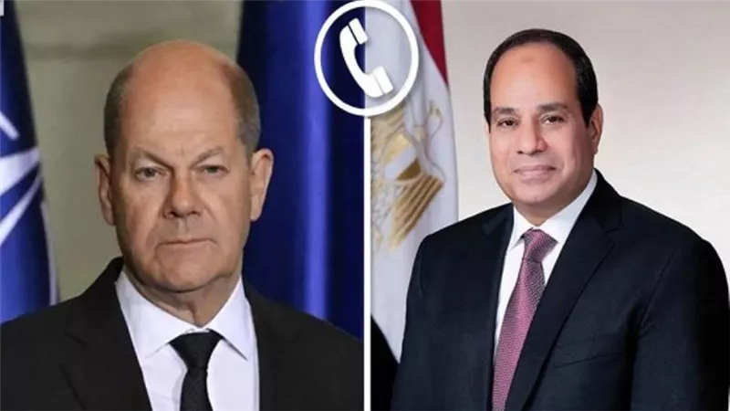 الرئيس السيسي يتلقى اتصالا هاتفيا من المستشار الألماني بشأن الأوضاع الإقليمية واتساع دائرة التوتر بالمنطقة