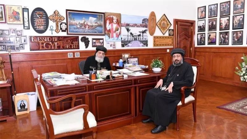 البابا تواضروس يستقبل أسقف نورث وساوث كارولينا وكنتاكي لمناقشة أمور الخدمة