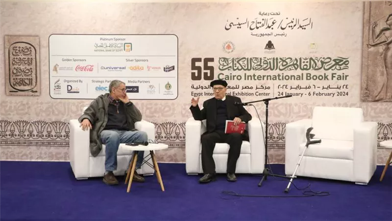أحمد عبد المعطي حجازي من معرض الكتاب: فلسطين تتعرض لإبادة..  وطه حسين ملأ أرضنا نورا