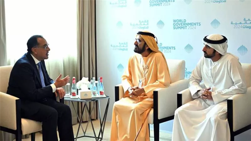 سمو الشيخ محمد بن راشد آل مكتوم يستقبل رئيس مجلس الوزراء