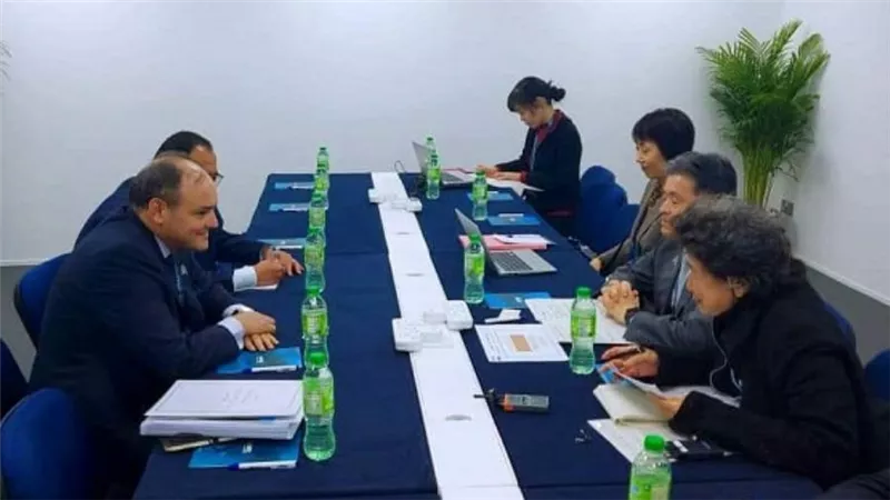 وزير الصناعة يعقد سلسلة لقاءات مكثفة مع عدد من وزراء تجارة الدول أعضاء بمنظمة التجارة العالمية (صور)