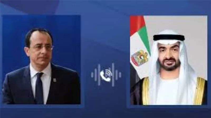 الرئيس الإماراتي ونظيره القبرصي يبحثان جهود إنشاء الممر البحري في غزة