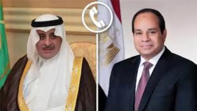 السيسي يتلقى اتصالا هاتفيا من أمير منطقة تبوك للتهنئة بحلول شهر رمضان