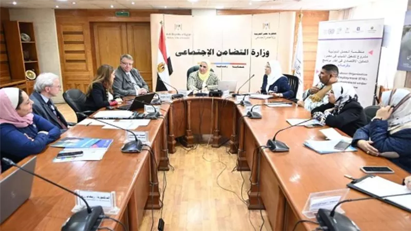 وزيرة التضامن ترأس اجتماع اللجنة الاستشارية لمشروع منظمة العمل الدولية 