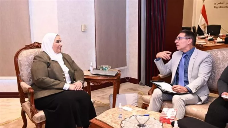 وزيرة التضامن تلتقي نائب مدير الوكالة الألمانية للتعاون الدولي بمصر (صور)