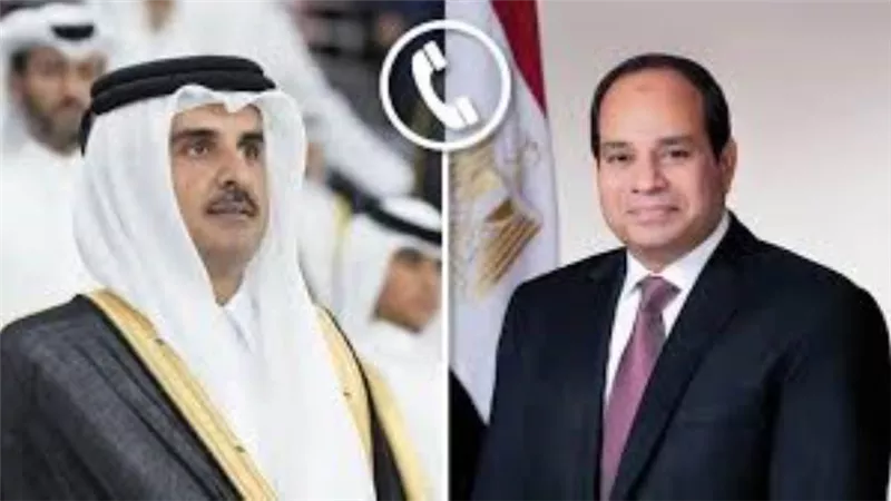الرئيس السيسي يهنئ أمير قطر بحلول عيد الفطر المبارك