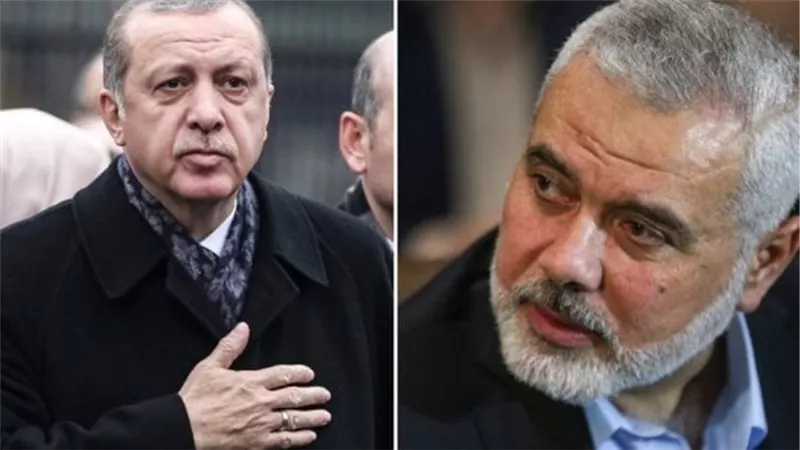 أردوغان يعزي زعيم حماس في فقدان أفراد عائلته