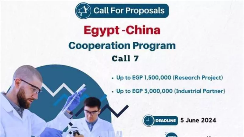 هيئة تمويل العلوم والتكنولوجيا والابتكار تعلن فتح باب التقدم لبرنامج التعاون بين مصر والصين في دورته السابعة