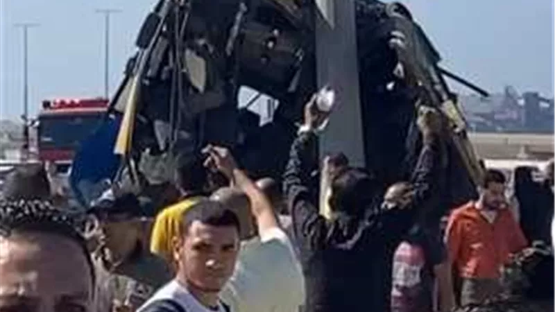 إصابة 39 شخصًا في حادث انقلاب أتوبيس غرب الإسكندرية 