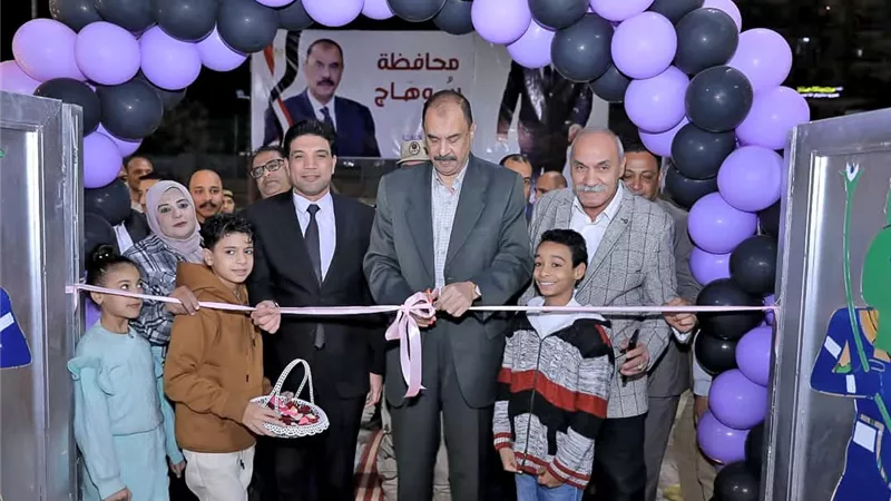 محافظ سوهاج يفتتح الحدائق العامة بميدان الثقافة بعد انتهاء أعمال التطوير والتجميل