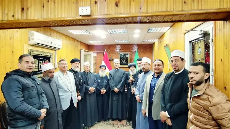 وفد الكنيسة الأرثوذكسية يزور قيادات أوقاف القليوبية للتهنئة بعيد الفطر