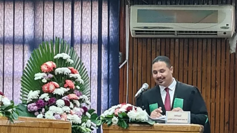 بأمتياز..علاء الجعفرى يحصل على  الدكتوراه فى  الخبرة كوسيلة إثبات أمام القاضي