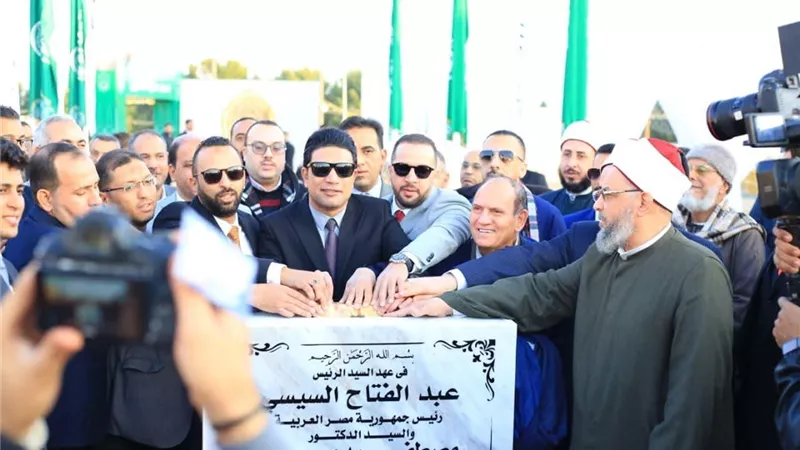 نائب محافظ سوهاج يضع حجر الأساس لمسجد سدرة المنتهى بمدينة سوهاج الجديدة 