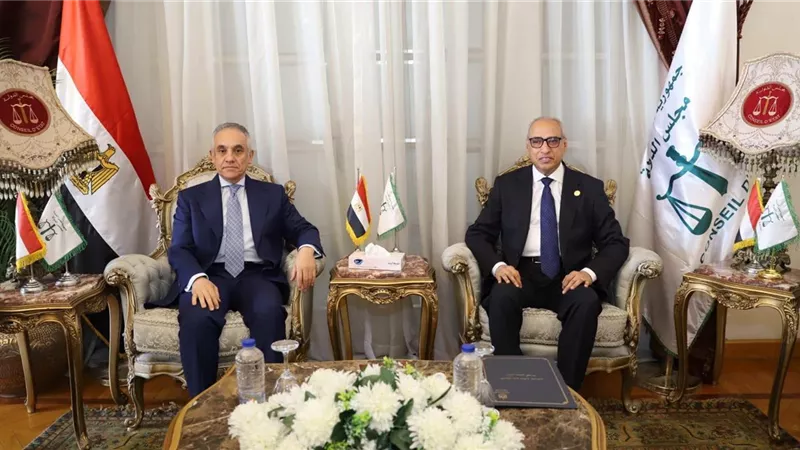 وزير العدل يهنئ رئيس مجلس الدولة بمناسبة توليه منصبه الجديد