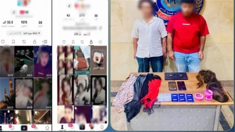 يحرضان على الفسق والفجور.. القبض على شخصين نشرا فيديوهات بملابس نسائية بأكتوبر