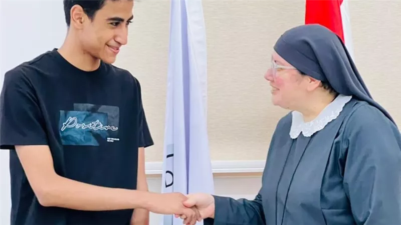 تكريم مروان محمد .. الرابع على الجمهورية بالثانوية العامة في مدارس سان چورچ ببني سويف