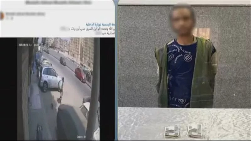  جامع قمامة سرق ملابس من أمام محل بالمطرية