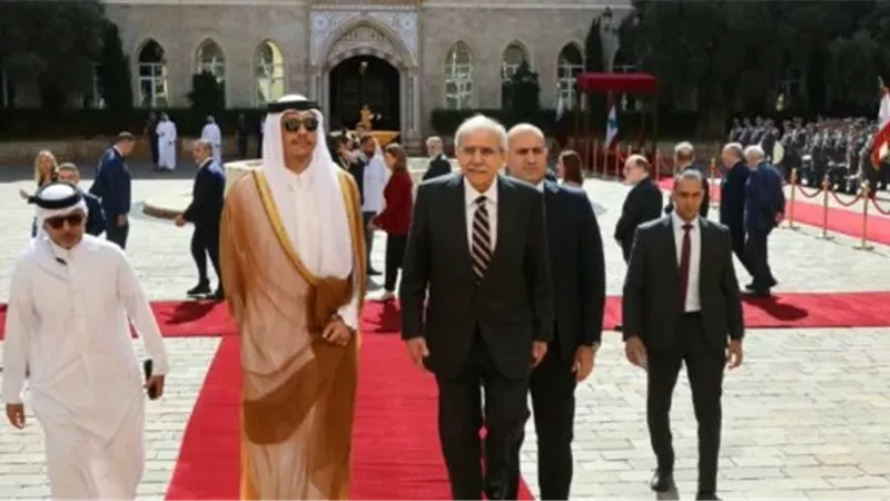 رئيس الوزراء القطري من بيروت: ندعم خطوات الدولة اللبنانية للانسحاب الإسرائيلي