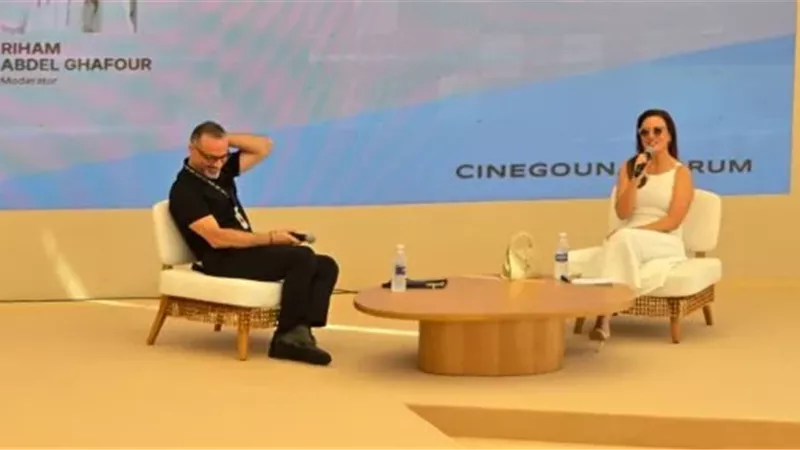 ريهام عبد الغفور تحاور محمد مشيش فى ندوة عن صناعة الدراما بمهرجان الجونة